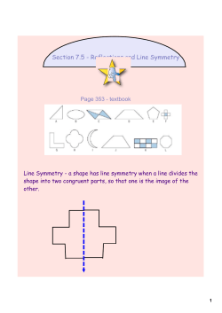Section 7.5 - Reflections and Line Symmetry
