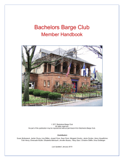 Handbook - Bachelors Barge Club