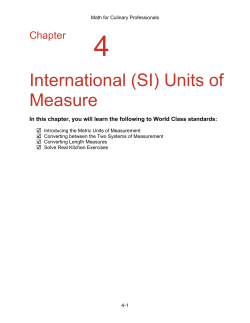 International (SI) Units of Measure