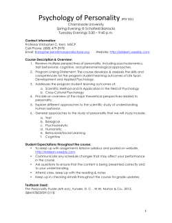 Kristopher Kern - PSY321