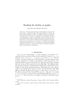 Breaking the rhythm on graphs, Discrete Math. 308