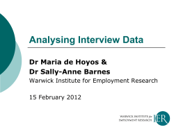 Analysing Interview Data