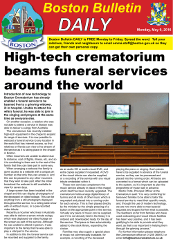 High-tech crematorium beams funeral services around the world