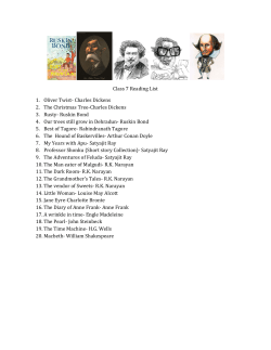 Class 7 Reading List 1. Oliver Twist