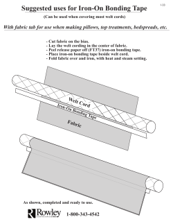 Suggested uses for Iron-On Bonding Tape