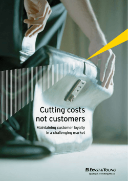Cutting costs not customers