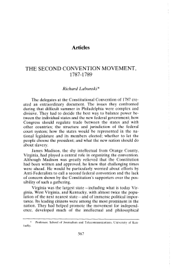 Articles THE SECOND CONVENTION MOVEMENT,