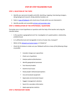 STEP-BY-STEP FIELDWORK PLAN