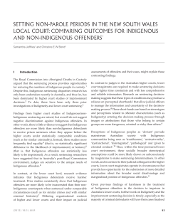 SEttING NON-PAROLE PERIODS IN tHE NEW SOUtH