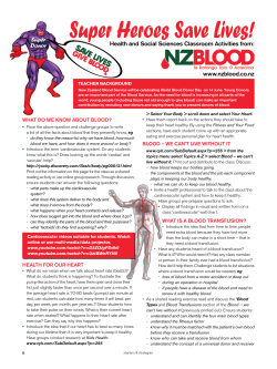 Super Heroes Save Lives! - New Zealand Blood Service