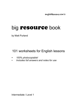 big resource book - Student Volunteers Abroad