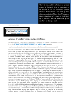 Andrea Dworkin`s concluding sentence