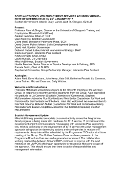 Meeting Note - Employability in Scotland