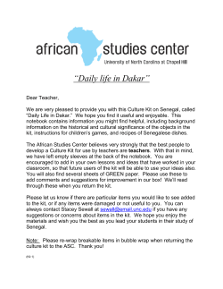 Daily life in Dakar - UNC African Studies Center