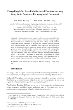 Fuzzy-Rough Set Based Multi-labeled Emotion Intensity Analysis for