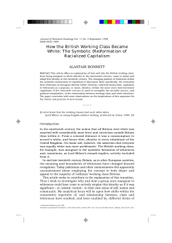 How the British Working Class Became White: The Symbolic (Re