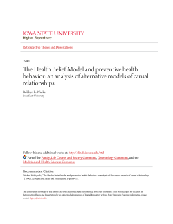 The Health Belief Model and preventive health behavior: an analysis