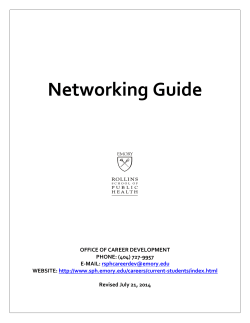 Networking Guides - Rollins School of Public Health