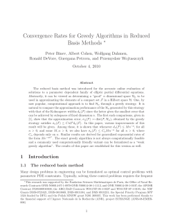 Convergence Rates for Greedy Algorithms in Reduced