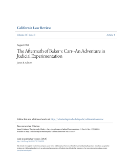 The Aftermath of Baker v. Carr - Berkeley Law Scholarship Repository