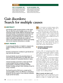 Gait disorders: Search for multiple causes