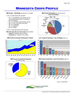 Minnesota Crops Profile - the Minnesota Department of Agriculture