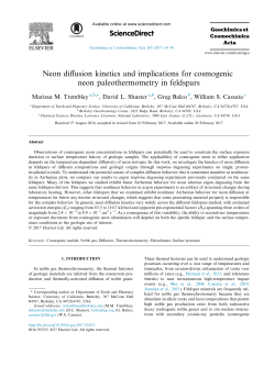 Neon diffusion kinetics and implications for cosmogenic neon