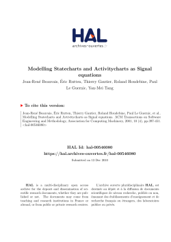 Modelling Statecharts and Activitycharts as Signal equations