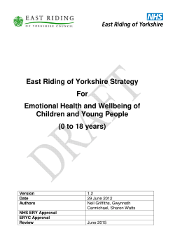 Emotional Health and Wellbeing of Children and Young People