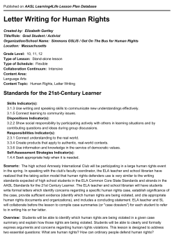 Letter Writing for Human Rights