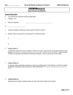 059b-Concentration-01-Mass Percent and Molarity