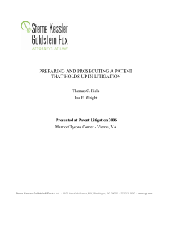 preparing and prosecuting a patent that holds up in litigation