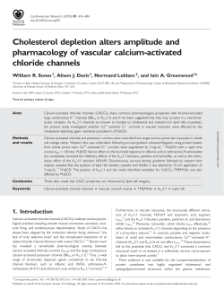 Cholesterol depletion alters amplitude and