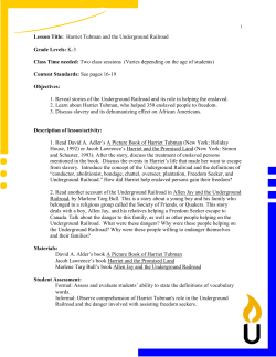 Lesson Title: Harriet Tubman and the Underground