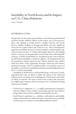 Instability in North Korea and Its Impact on U.S.