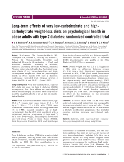 Long-Term Effects of a Very Low Carbohydrate