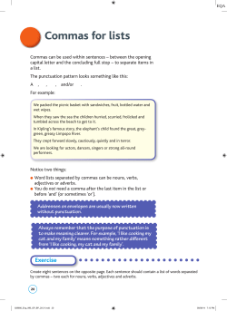 Commas for lists