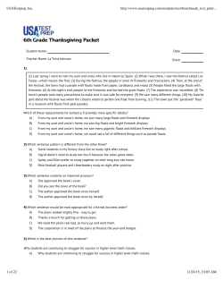 6th grade ELA - Utopian Academy For The Arts