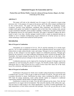 Industrial Oxygen: Its Use and Generation