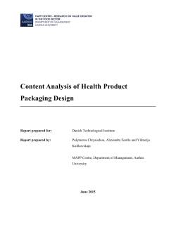 Content Analysis of Health Product Packaging Design