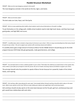 Parallel Structure Worksheet