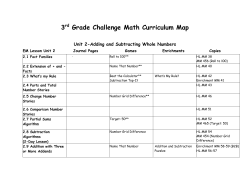 3rd Grade Challenge Math Curriculum Map