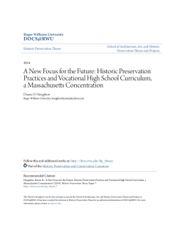 A New Focus for the Future: Historic Preservation