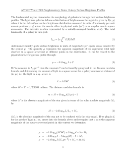Surface Brightness Profiles