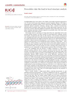 Perovskites take the lead in local structure analysis