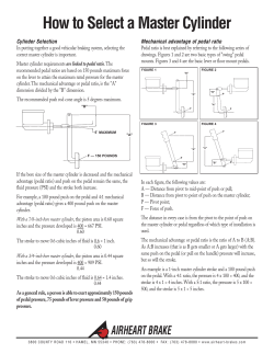 How to Select a Master Cylinder
