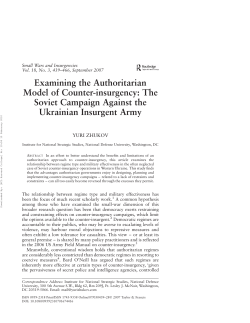 Examining the Authoritarian Model of Counter