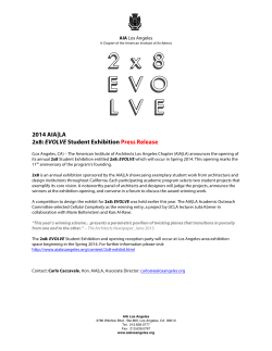 2014 AIA|LA 2x8: EVOLVE Student Exhibition Press Release
