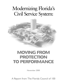 Modernizing Florida`s Civil Service System