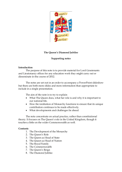 The British Monarchy &ndash; Notes for Schools